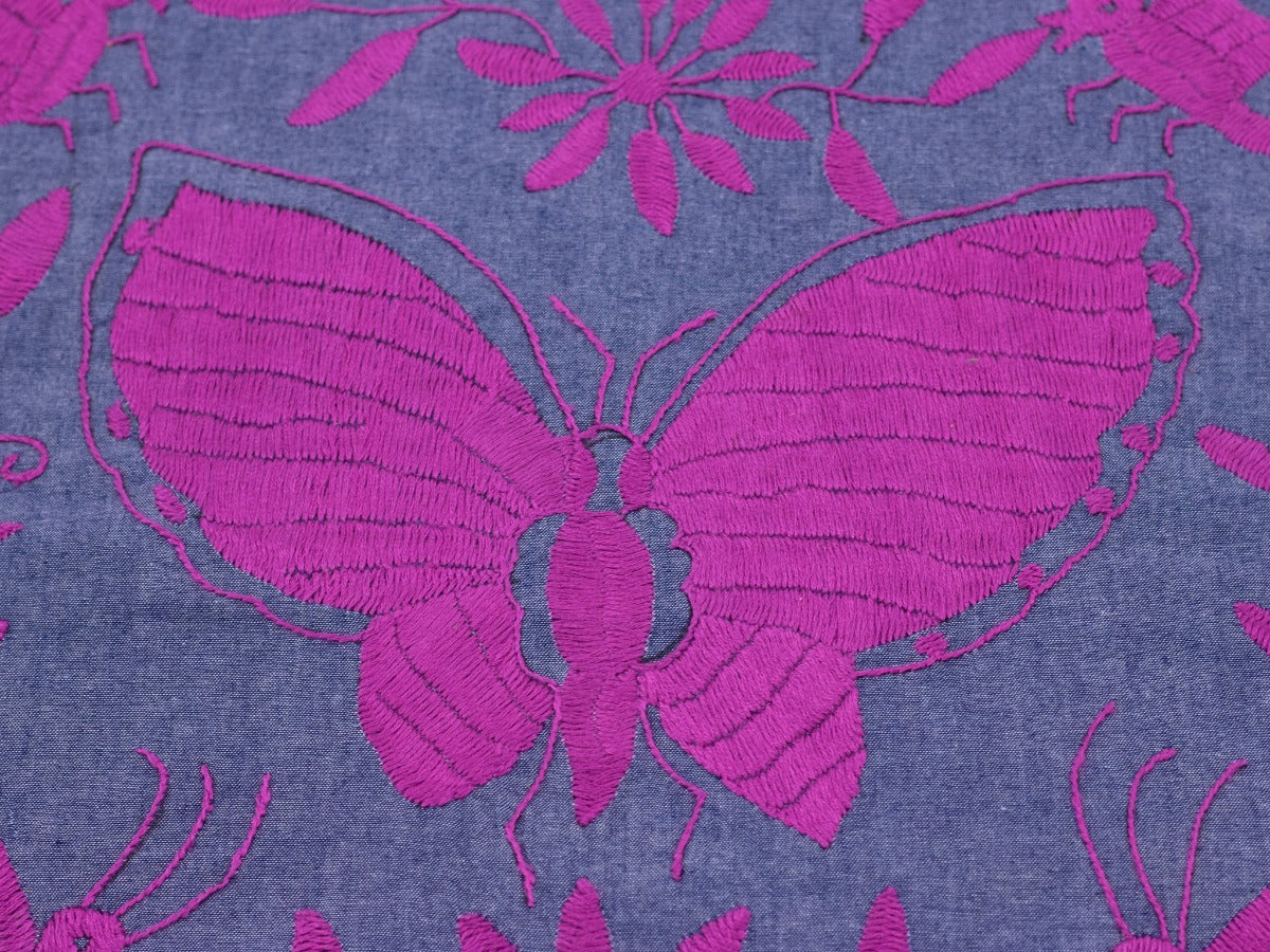 Tenango pink butterfly - 40x40cm
