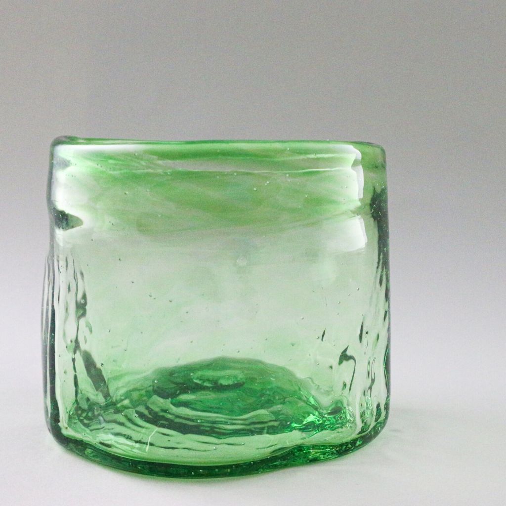 Set of 2 small glasses, green