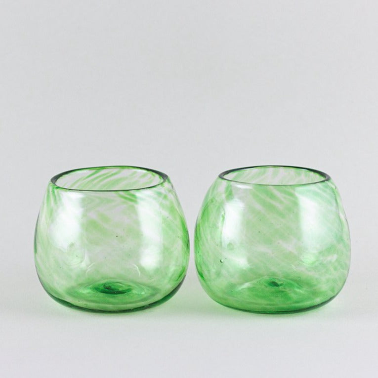 Set of 2 glasses, green