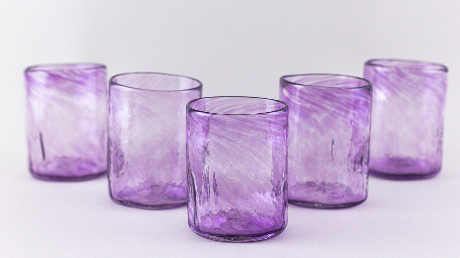 Colorful Hand Blown Glass Tumblers from Oaxaca (Large)